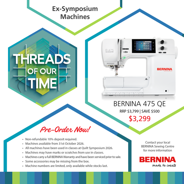 BERNINA 475 QE EX SYMPOSIUM PRE ORDER