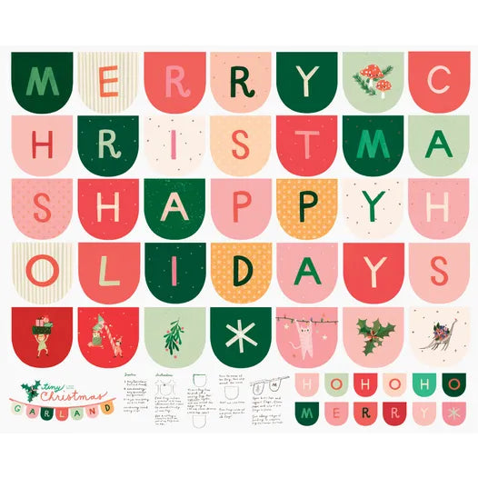 Tiny Christmas Snow Garland Project Panel