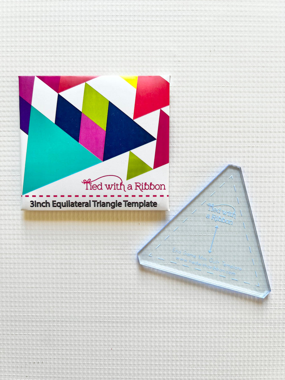 Triangle Ribbon Pattern Tied with a Ribbon Templates - 3 inch Equilateral Triangle Template ...