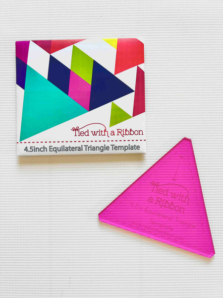 Triangle Ribbon Pattern Tied with a Ribbon Templates - 4.5 inch Equilateral Triangle Template ...