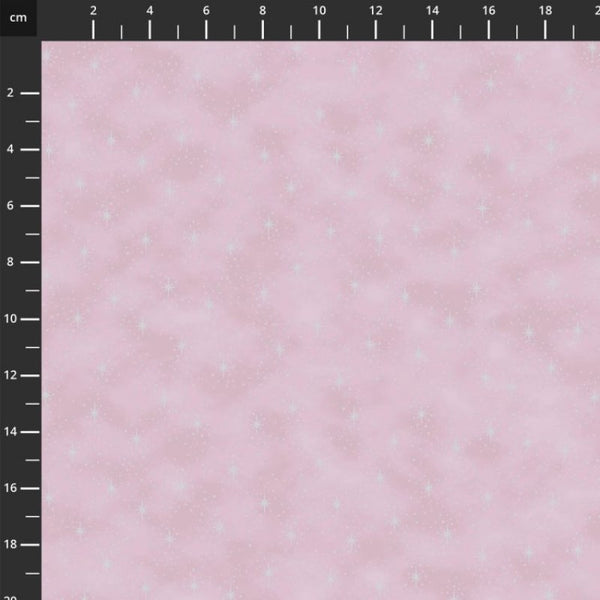 Stof We Love Christmas Stars and Spotty Pink Silver