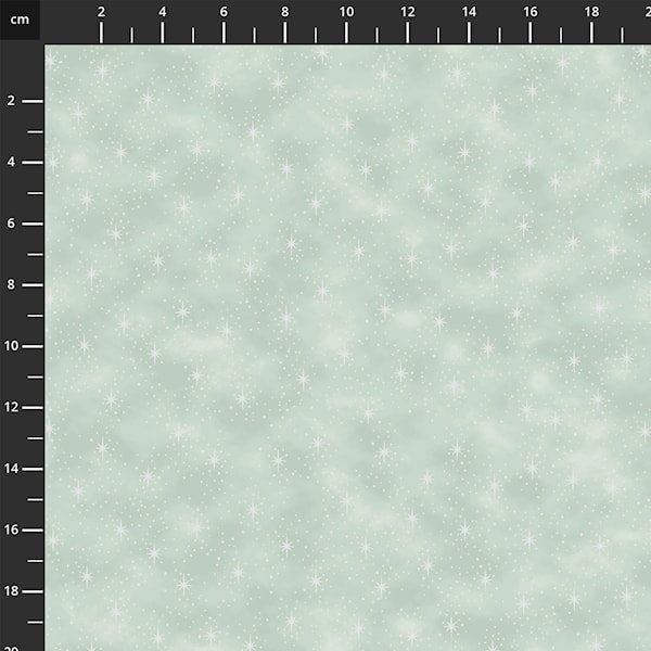 Stof We Love Christmas Stars and Spotty Mint Silver