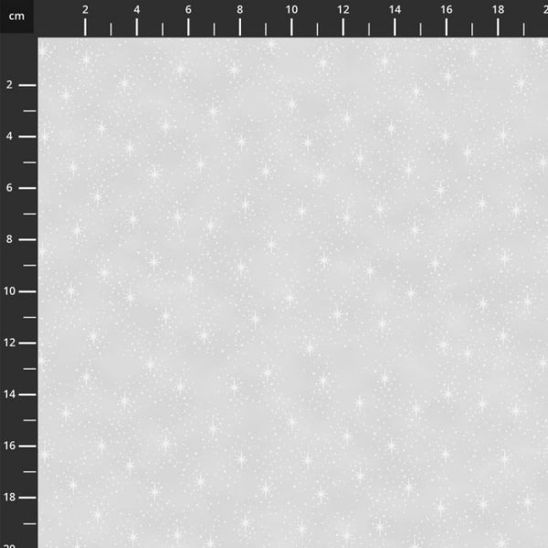 Stof We Love Christmas Stars and Spotty Grey Silver