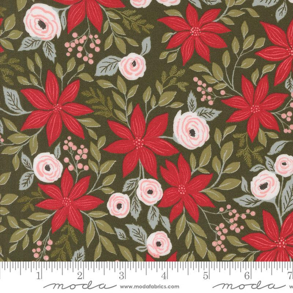 Lella Boutique Berry and Pine Poinsettia - Sage