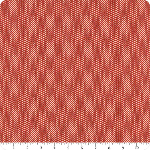 Lella Boutique Berry and Pine Yule Herringbone - Cranberry
