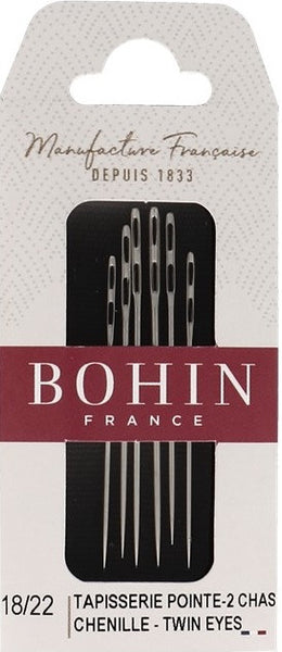 Bohin Needles - Chenille size 18/22 Twin Eyes