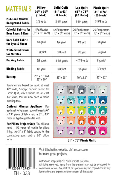 Elizabeth Hartman - Bjorn Bear Pattern