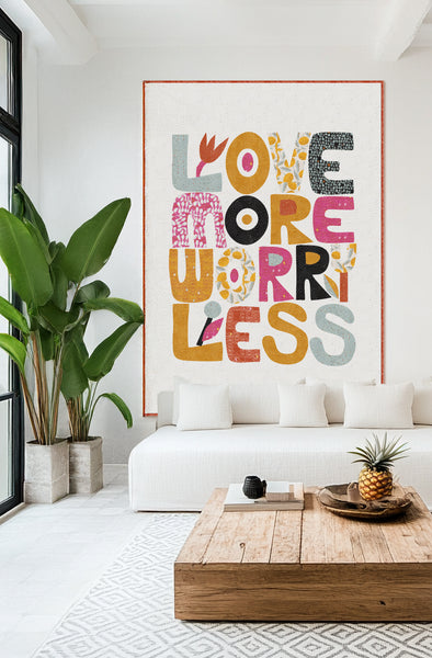 Machine Applique Class - Love More Worry Less Quilt