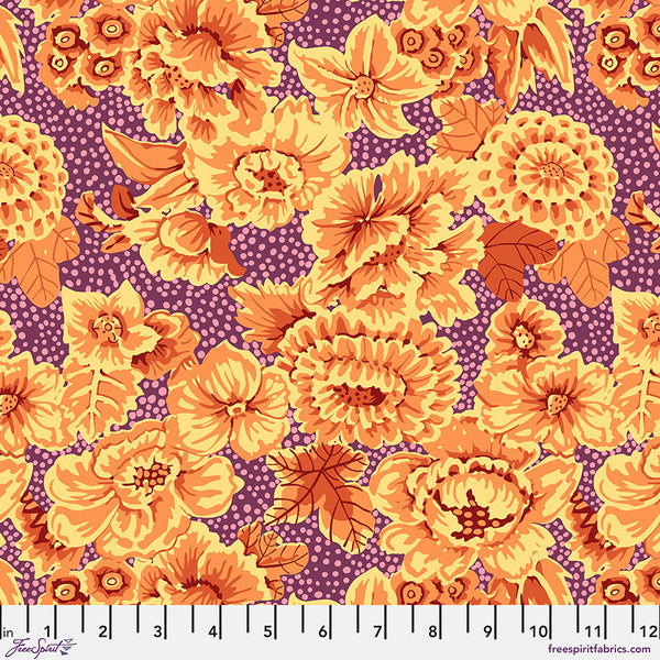 Kaffe Fassett From The Archives Floral with Dots - Plum