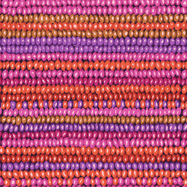 Kaffe Fassett Vintage Bead Stripe - Magenta