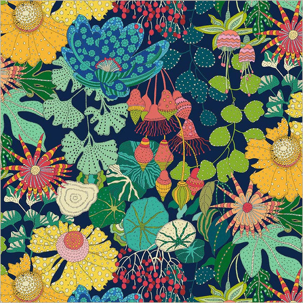 Sally Kelly Sunshine Peony Park - Indigo