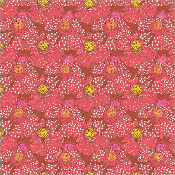 Sally Kelly Sunshine Polka Flower - Crimson