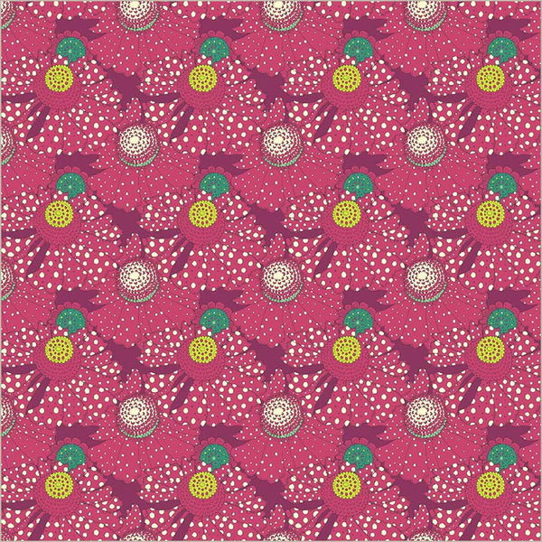 Sally Kelly Sunshine Polka Flower - Plum