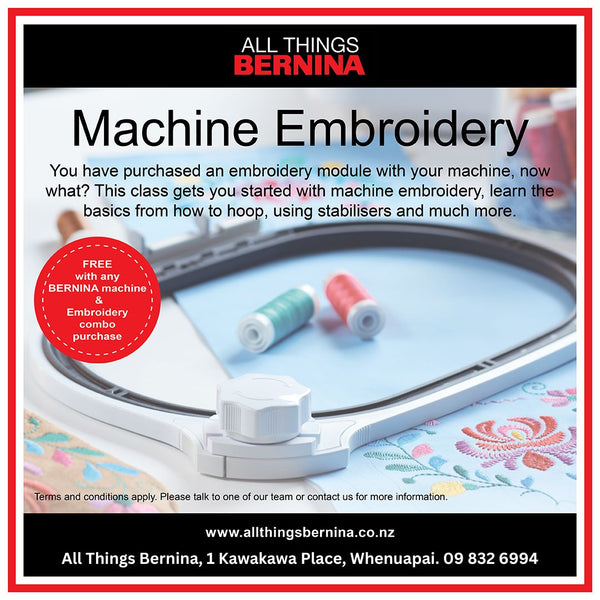 Love Your Bernina - Embroidery Module Edition - Monday 15th June