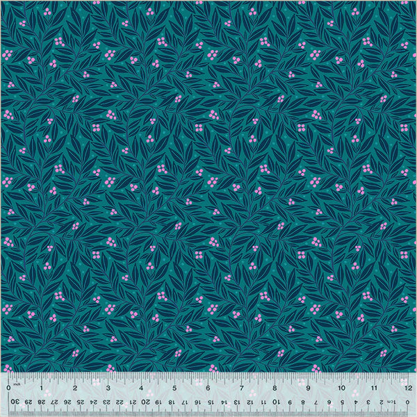 Dayspring Vines and Berries - Teal