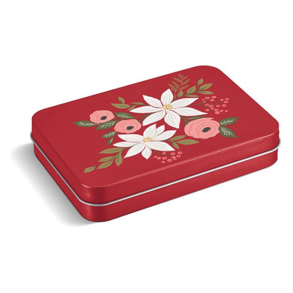 Christmas Poinsettia Gift Tin
