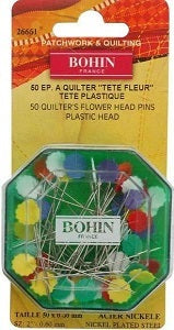 Bohin Quilters Flower Head Pins