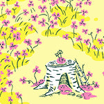 Heather Ross - Lucky Rabbit - Fairy House Yellow