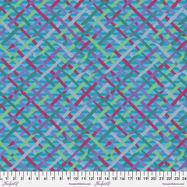 Kaffe Fassett Collective Wide Backing Mad Plaid - Turquoise